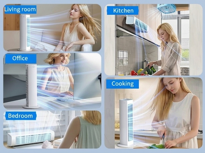 FresheuAir™ AirFlow Pro – Ventilateur Mural Sans Pales Silencieux avec Télécommande et Oscillation Automatique