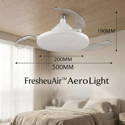 FresheuAir™ AeroLight Pro – Ventilateur Plafonnier LED Invisible avec Télécommande, Variation d’Intensité & Circulation d’Air Silencieuse