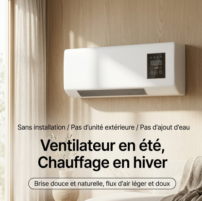 1 FresheuAir™ CoolAir Pro – Climatiseur Mural 2-en-1 Chauffage et Refroidissement