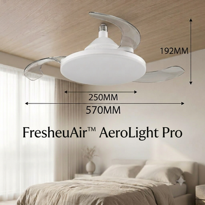 FresheuAir™ AeroLight Pro – Ventilateur Plafonnier LED Invisible avec Télécommande, Variation d’Intensité & Circulation d’Air Silencieuse
