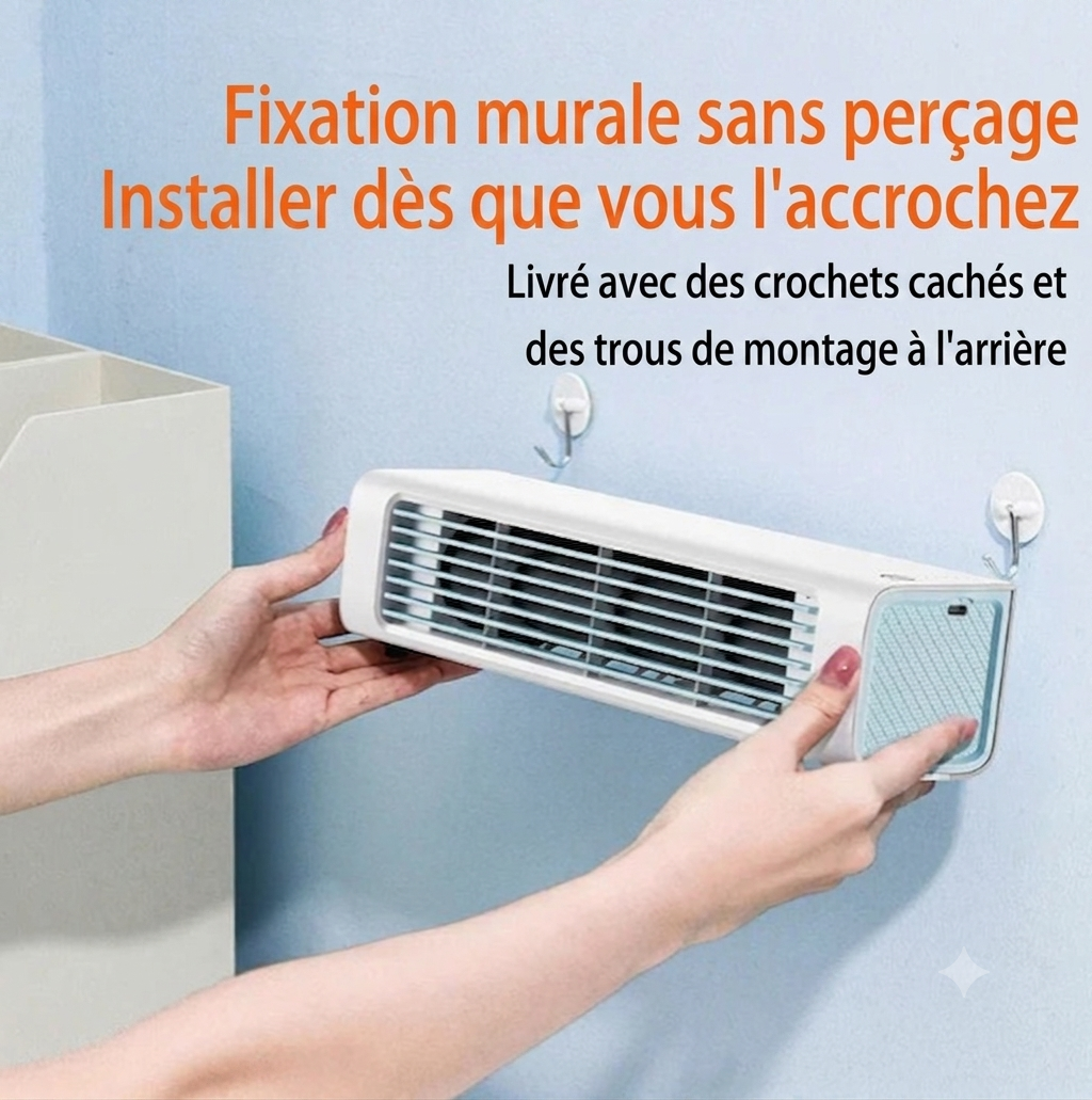 FresheuAir™ AirFlow Pro – Ventilateur Mural Sans Pales Silencieux avec Télécommande & Oscillation Automatique