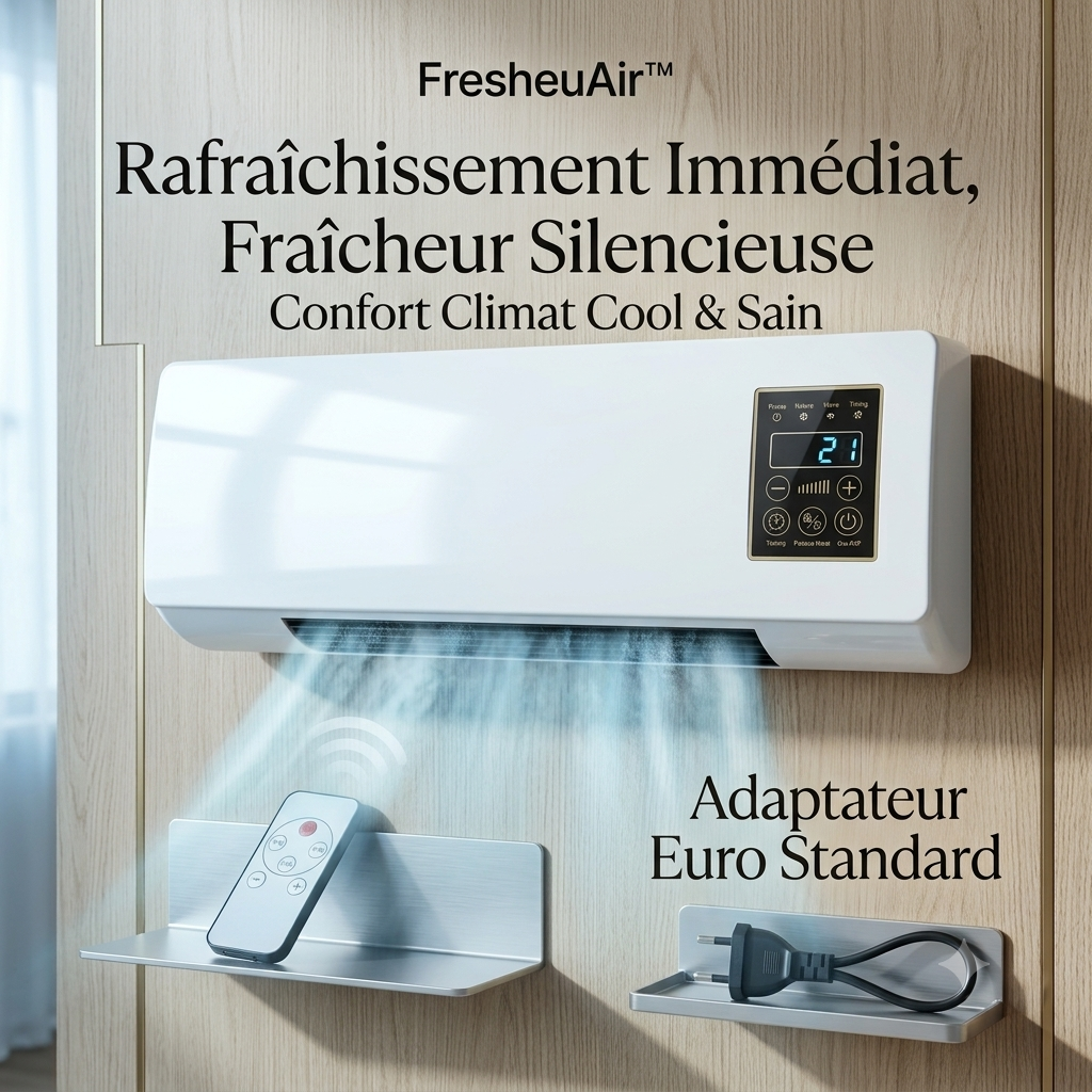 FresheuAir™ CoolAir Pro – Climatiseur 2-en-1 Chauffage & Refroidissement Murale